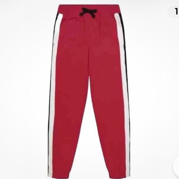 Nautica Other - NAUTICA Boys Side Stripe Fleece Joggers Red, Black, White Size M 5 NWT